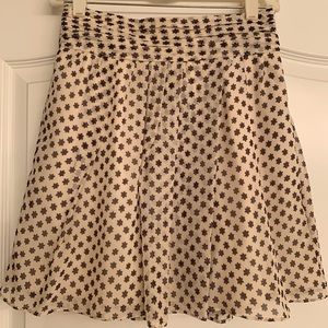 Club Monaco A Line Pleated Silk Skirt SZ 2